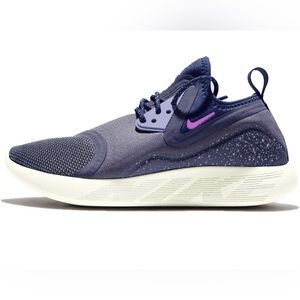 Nike Lunarcharge Essential Women’s True Blue Hyper Verde Running Shoes SZ 8